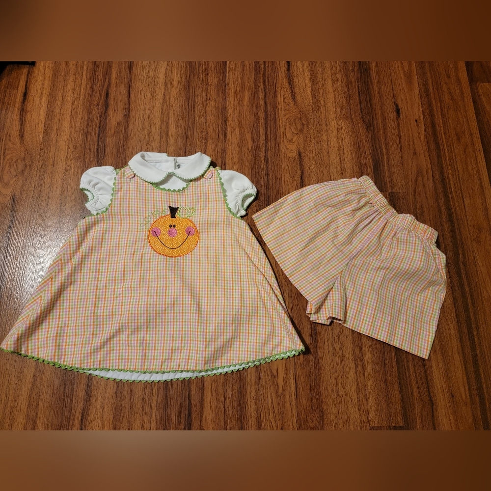 Amanda Remebered Pumpkin Dress with Bloomer Short - Size 4